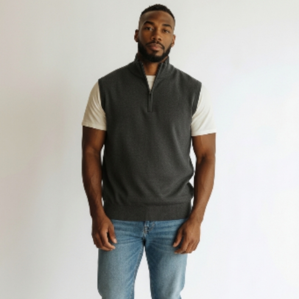 Fairway & Greene 1/4 Zip Men's Performance Golf Vest Sleeveless Size XXL